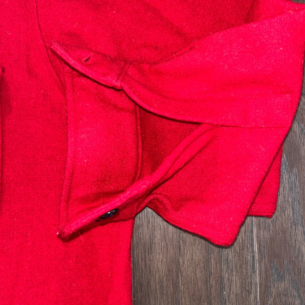 Woolrich Vtg 90s Red Wool Alaska Shirt Jac Jacket XL Heavy CPO Americana NWOT - Picture 12 of 14